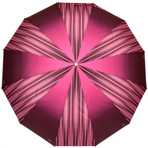 Розовый японский зонт 12 спиц Три Слона, автомат, арт.3121-1